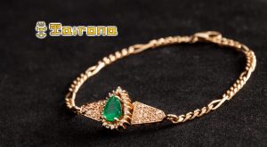 Pulsera de Oro de 18k con Esmeralda Colombiana