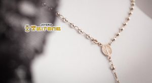 Rosario en plata italiana